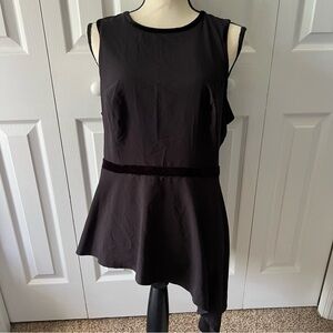 NWT Torrid Black Sleeveless Asymmetrical Top Size 0